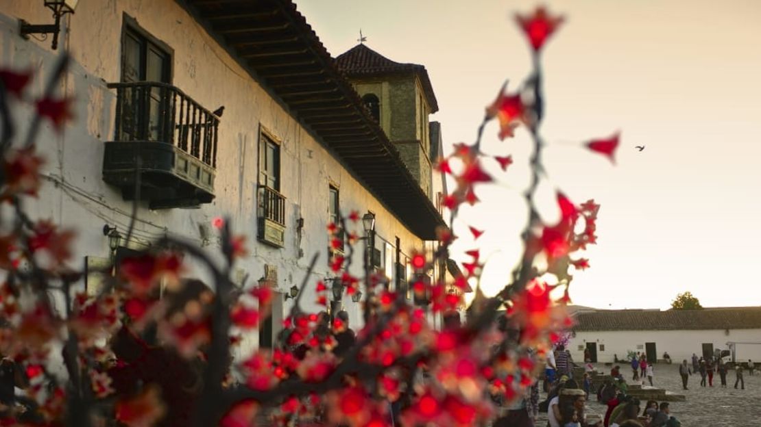 Arquitectura de casas típicas en Villa de Leyva, Boyacá, Colombia.