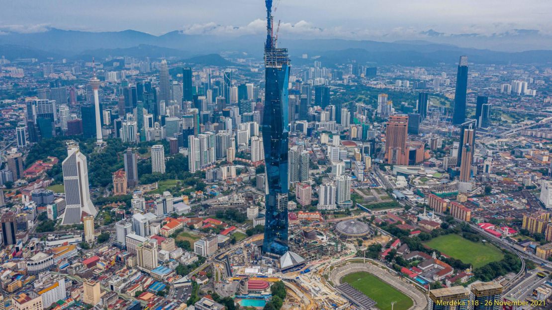 Así luce el sitio de construcción del que será el segundo rascacielos más alto del mundo.