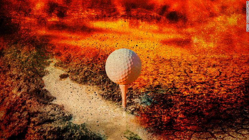 Los campos de golf se han visto afectados tanto por las sequías, como por las inundaciones. Mira el resto de la galería para conocer cómo les han afectado estos cambios.