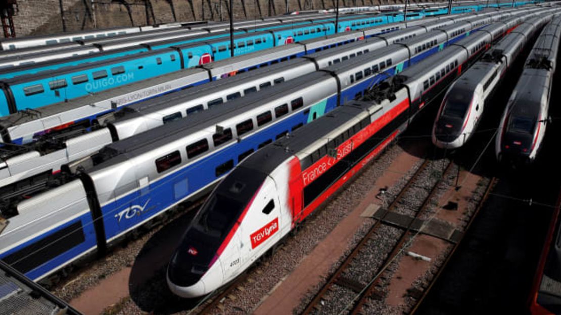 Los trenes TGV de Francia fueron el primer servicio de alta velocidad de Europa.Crédito: Thomas Coex/AFP/Getty Images