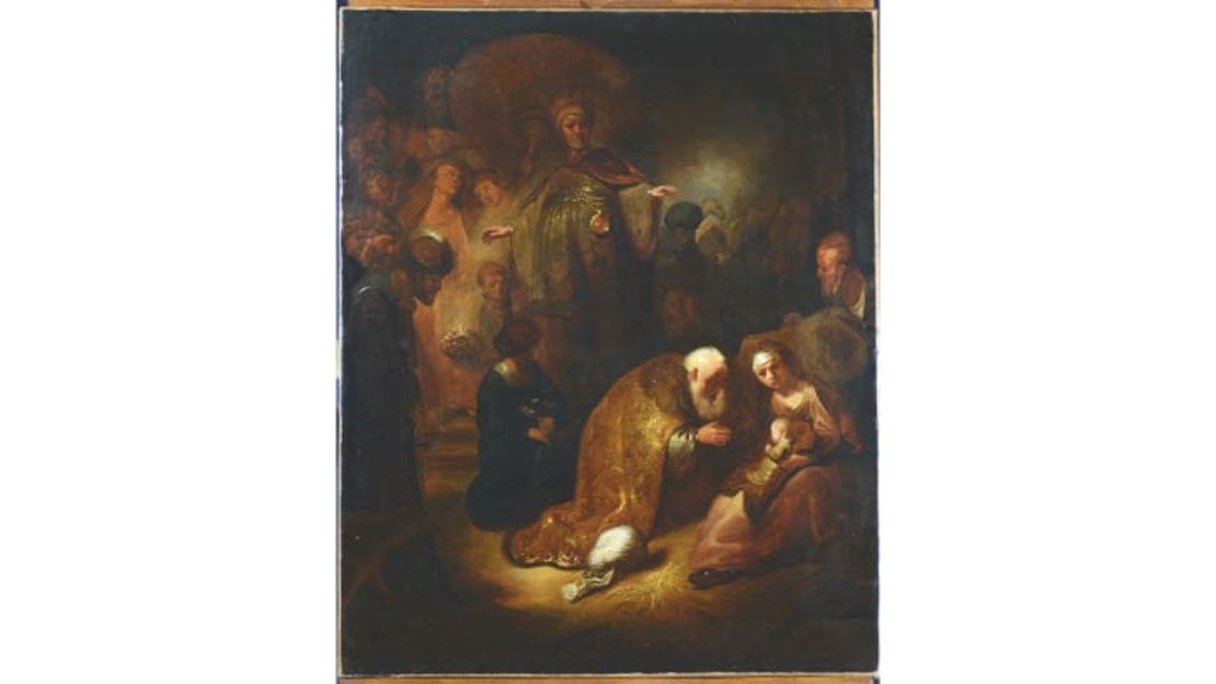 Un cuadro perdido de Rembrandt fue descubierto después de que se dañara y fuera enviado a restaurar. Crédito: Associated Media Press Agency