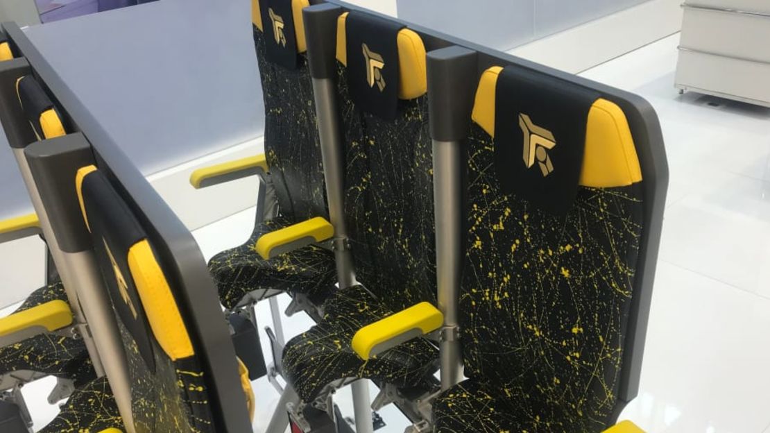 Esta es la tercera versión de Aviointeriors del asiento Skyrider. Cortesía de Francesca Street.