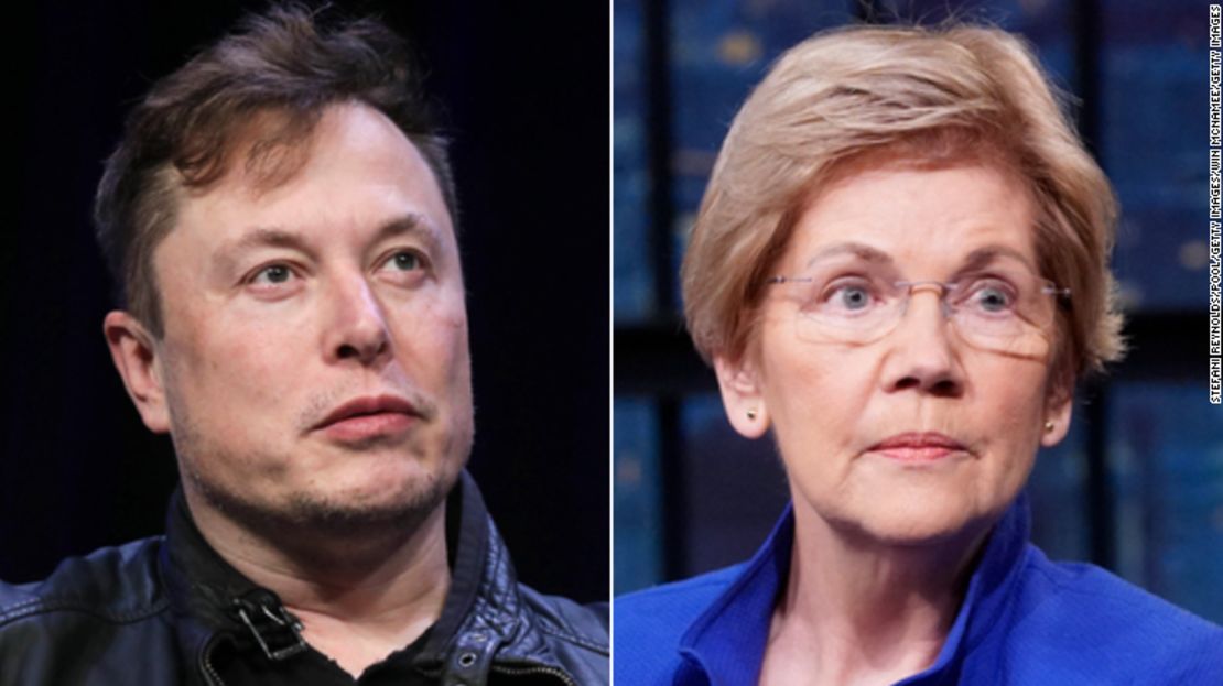 Elon Musk y Elizabeth Warren