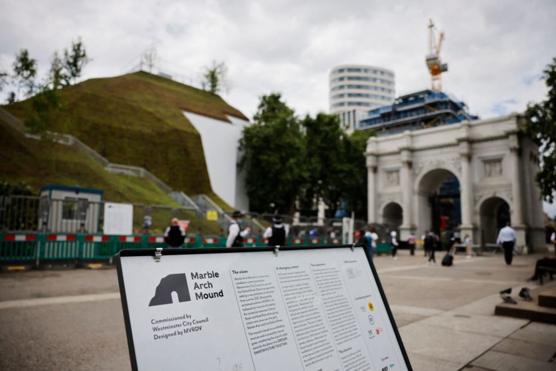 El montículo Marble Arch de Londres.