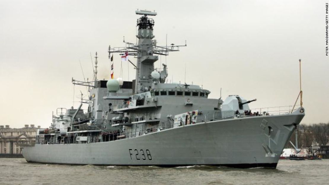 El HMS Northumberland de la Royal Navy, en una foto de archivo de 2007.