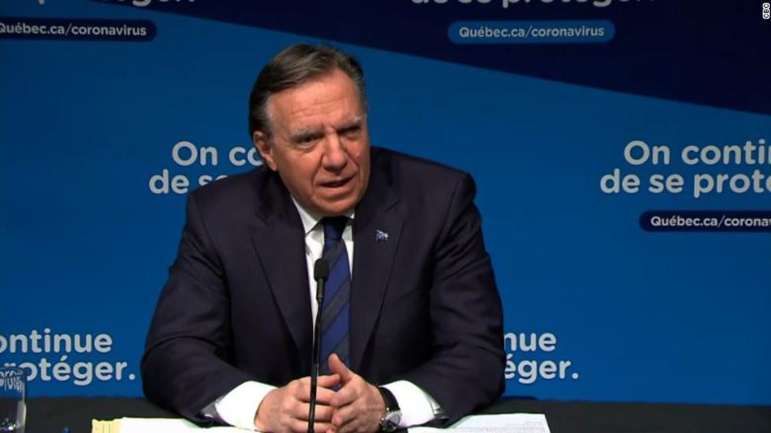 El primer ministro de Quebec, François Legault, dice que la multa es "una cuestión de justicia" para quienes se han vacunado.