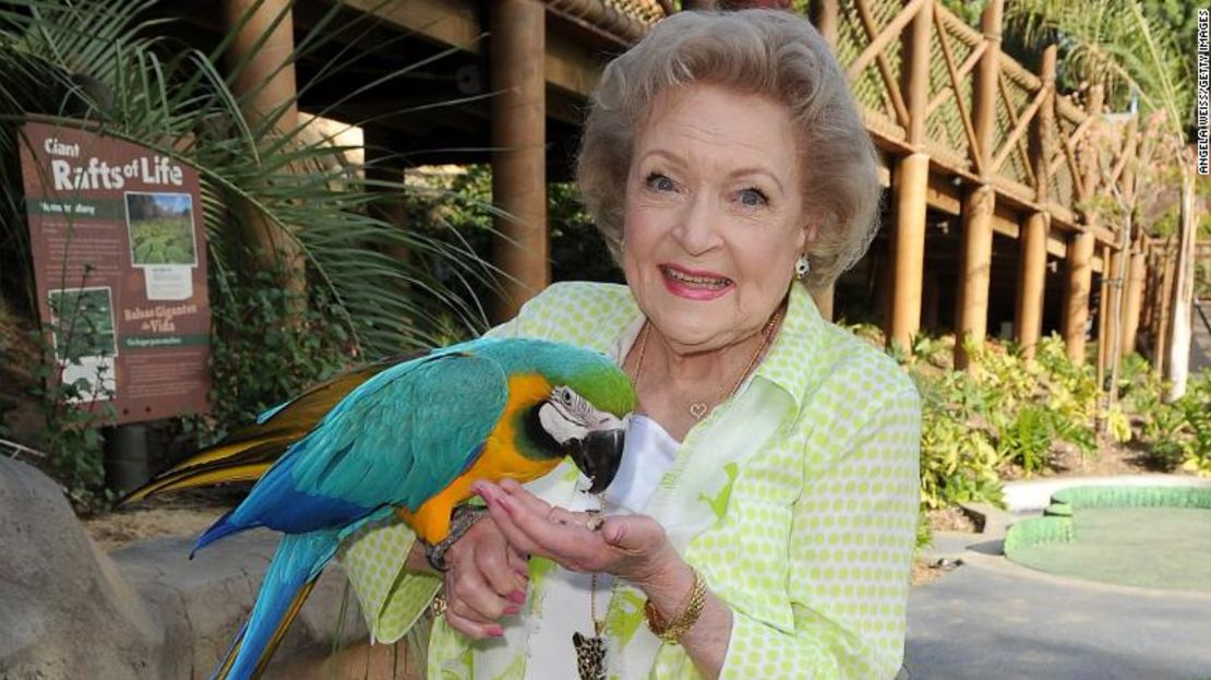 Betty White en el Zoo de Los Ángeles en 2014.