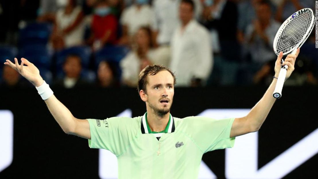 Daniil Medvedev fue vitoreado y abucheado después de ganar el segundo set.