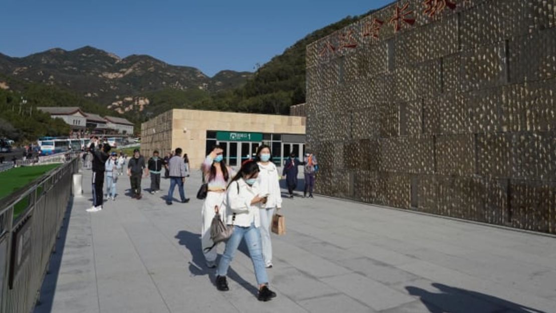 La estación de Badaling está a 800 metros de la entrada pública a la Gran Muralla.Ju Huanzong/Xinhua/Getty Images