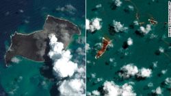 CNNE 1150176 - erupcion del potente volcan de tonga se sintio hasta la ionosfera