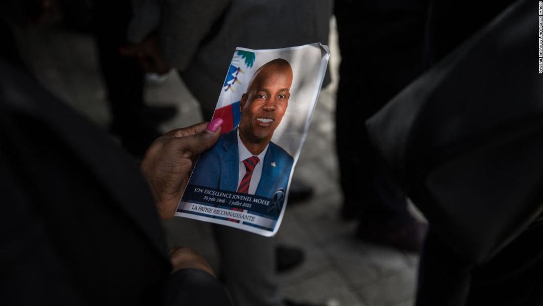 Ceremonia en honor al presidente asesinado Jovenel Moïse en Puerto Príncipe, Haití el 20 de julio.