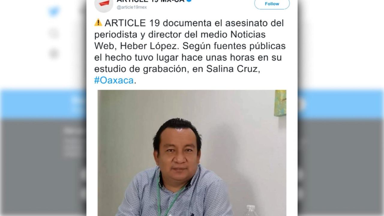 CNNE 1152901 - asesinan en oaxaca al periodista heber lopez