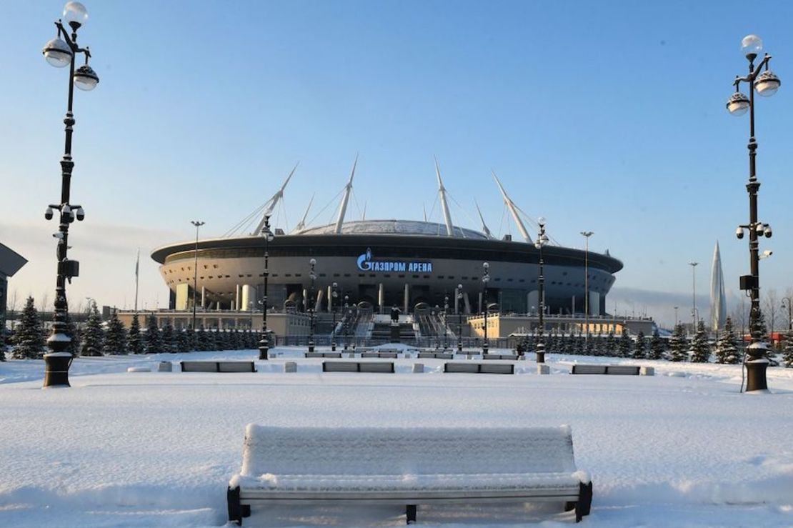 Una vista del estadio Gazprom Arena en San Petersburgo el 7 de diciembre.