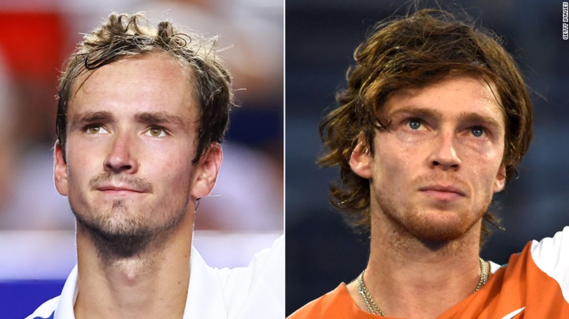 Los tenistas rusos Daniil Medvedev y Andrey Rublev hablaron en contra del ataque de Rusia a Ucrania esta semana.