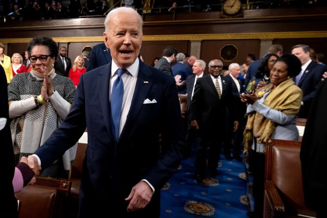 Biden llega al Congreso para pronunciar su discurso. Saul Loeb/Pool/AP