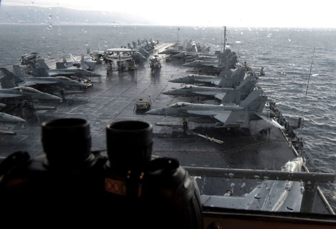 El portaaviones USS Harry S. Truman, fotografiado el February 14, 2022. Crédito: DENIS LOVROVIC/AFP via Getty Images