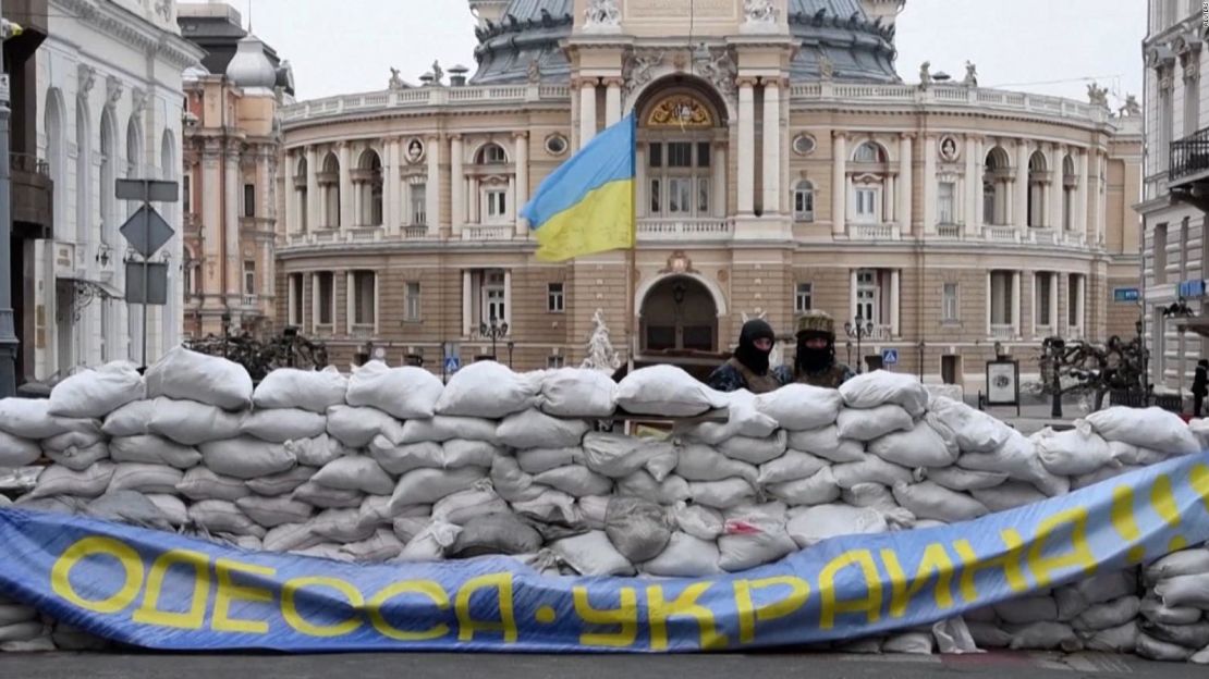 Una barricada en Odesa, en el sur de Ucrania.