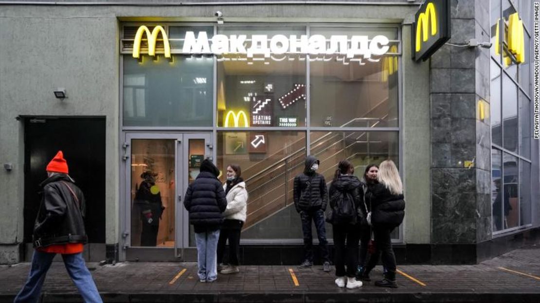 Un McDonald's en Moscú alrededor de 2021.