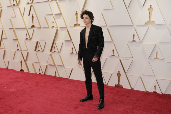 Timothée Chalamet, protagonista en "Dune", la segunda película más nominada de esta edición de los Oscar. El actor también participó en "Don't Look Up", nominada a mejor película.