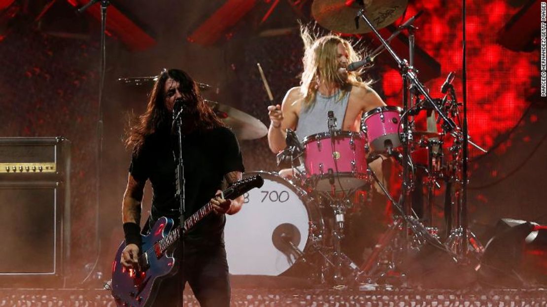 Dave Grohl y Taylor Hawkins de Foo Fighters en el día 3 de Lollapalooza en Chile, 2022 en el Parque Bicentenario Cerrillos en Santiago, Chile.