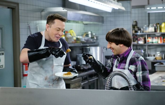 Musk participa como invitado en un episodio de la comedia televisiva "The Big Bang Theory" en 2015. Se interpretó a sí mismo. Monty Brinton/CBS/Getty Images.