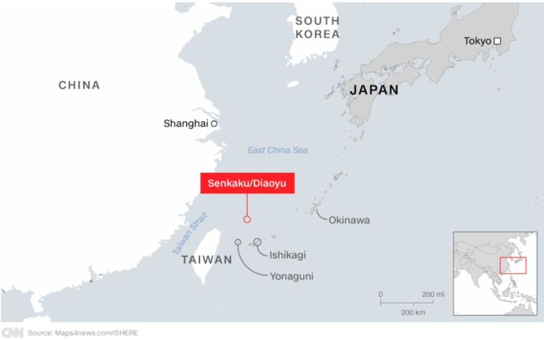 Las tensiones entre China y Japón aumentan por la dusputa de las islas Senkaku/Diaoyu.