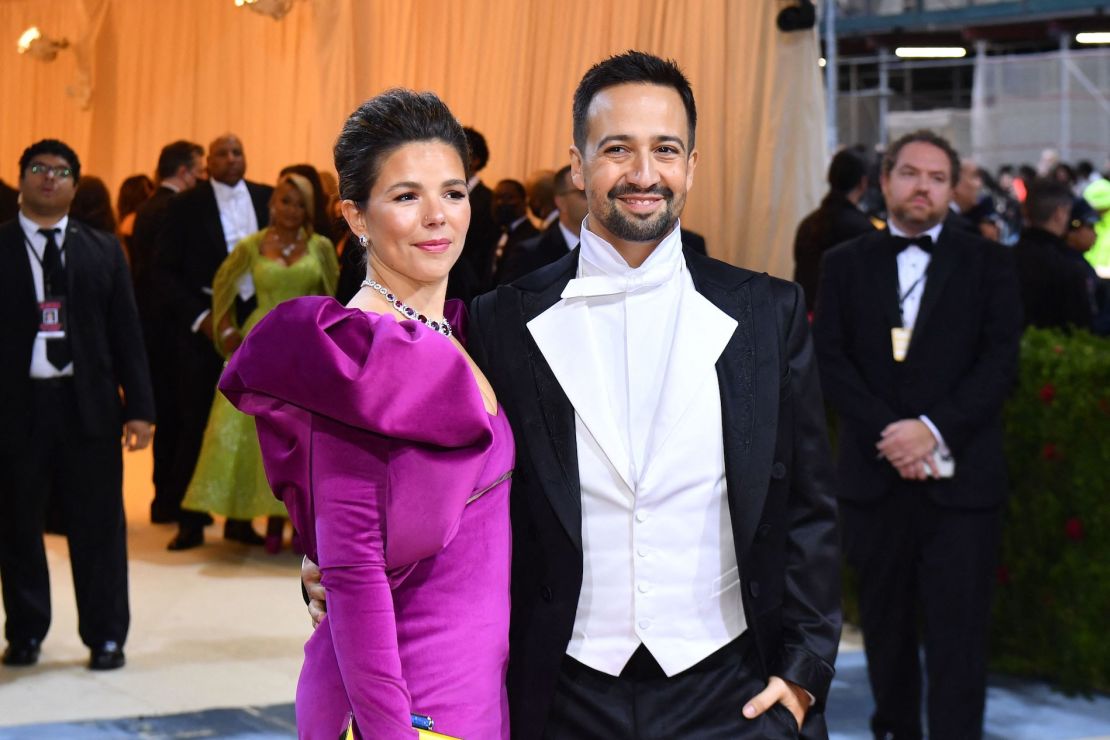 Lin-Manuel Miranda y su esposa Vanessa Nadal.