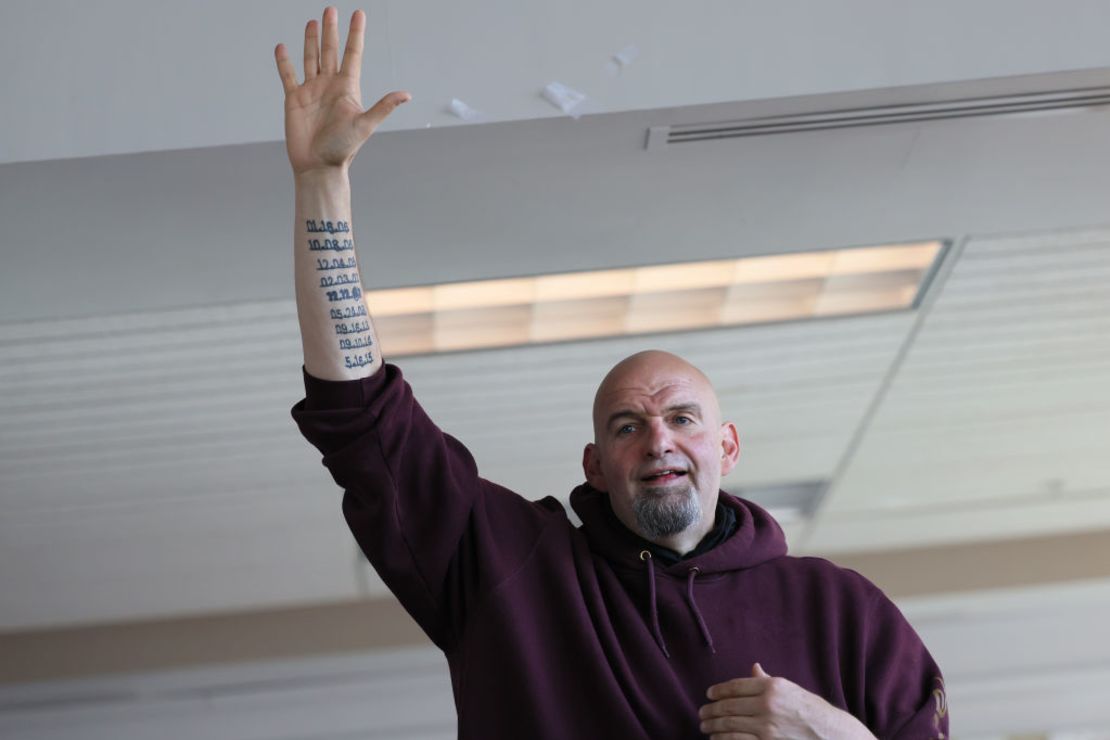 El vicegobernador de Pensilvania, John Fetterman, ganó las primarias demócratas el 17 de mayo de 2022.