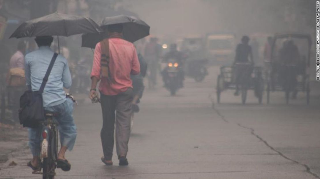 Contaminación del aire en Calcuta el 4 de diciembre de 2021.