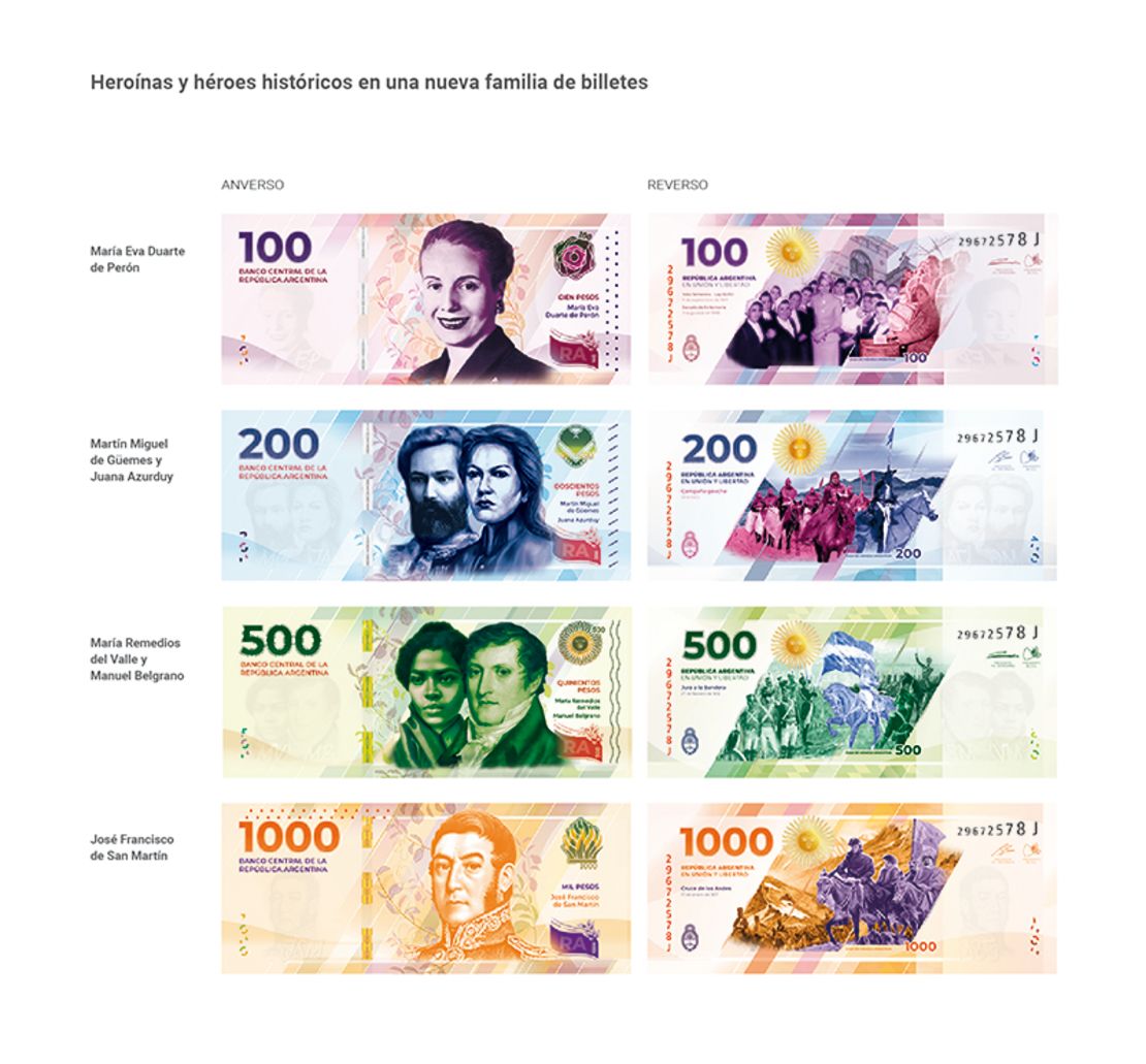 CNNE 1212075 - billetes heroes y heroinas 2022 prensa baja a