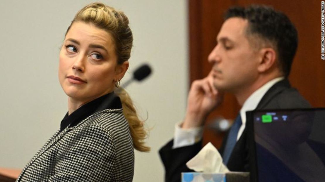 Amber Heard en el tribunal el martes.