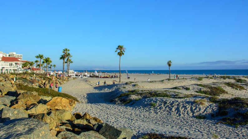 7. Playa Coronado, San Diego, California: El Dr. Beach la llama "un verdadero oasis junto al mar". La zona atrae a los ricos y famosos al Hotel del Coronado. Crédito: Maks_Ershov/Adobe Stock