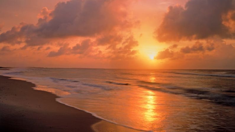 4. Parque Estatal de la Isla de San Jorge, noroeste de Florida: esta larga isla barrera fue golpeada por el huracán Michael en 2018, pero se ha recuperado sustancialmente, según Stephen Leatherman, alias Dr. Beach. Crédito: James Randklev/Photodisc/Getty Images