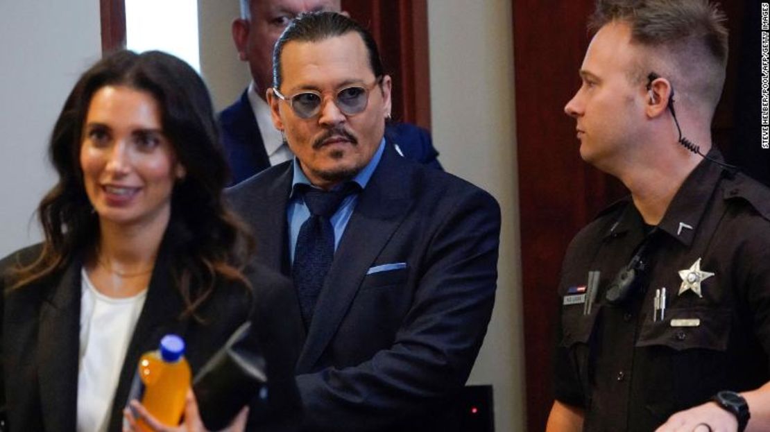 Johnny Depp en la corte el viernes.