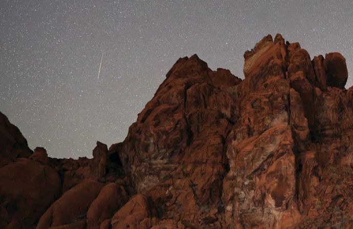 Las fotos fueron tomadas sobre las formaciones de arenisca en el Parque Estatal Valley of Fire, Nevada.