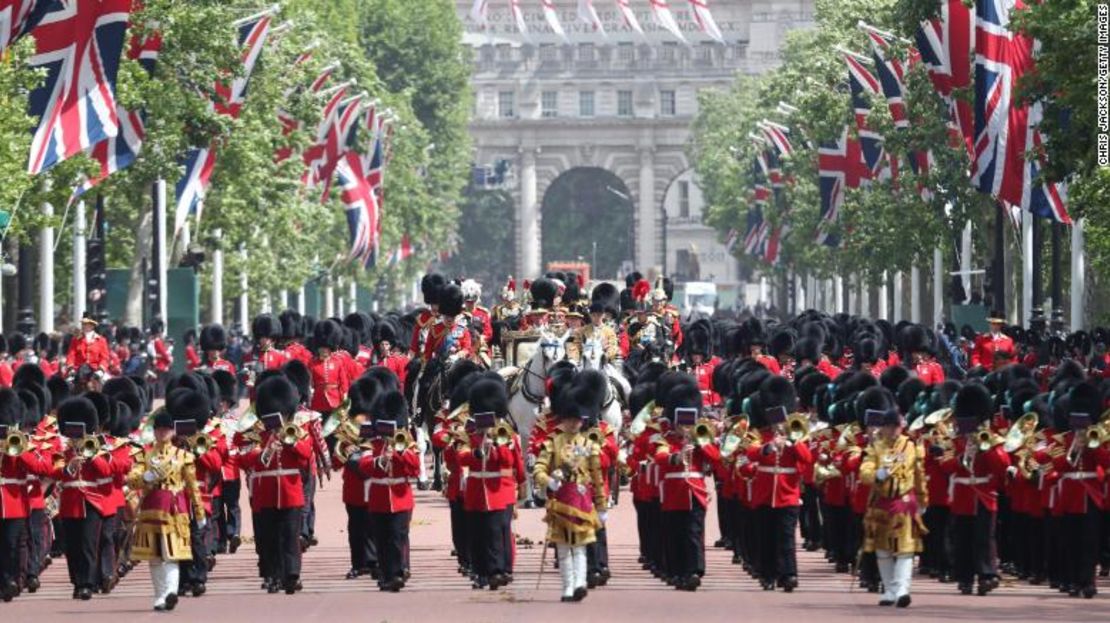 “Trooping the Colour”, el desfile anual del cumpleaños de la reina, el 8 de junio de 2019 en Londres, Inglaterra.