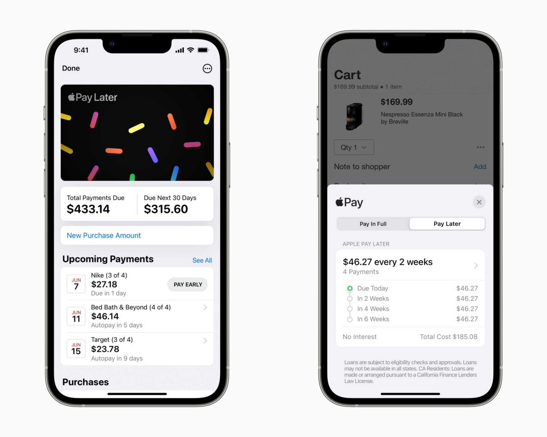 Con Apple Pay Later, los estadounidenses podrán pagar sus compras en cuatro cuotas iguales en un lapso de seis semanas.