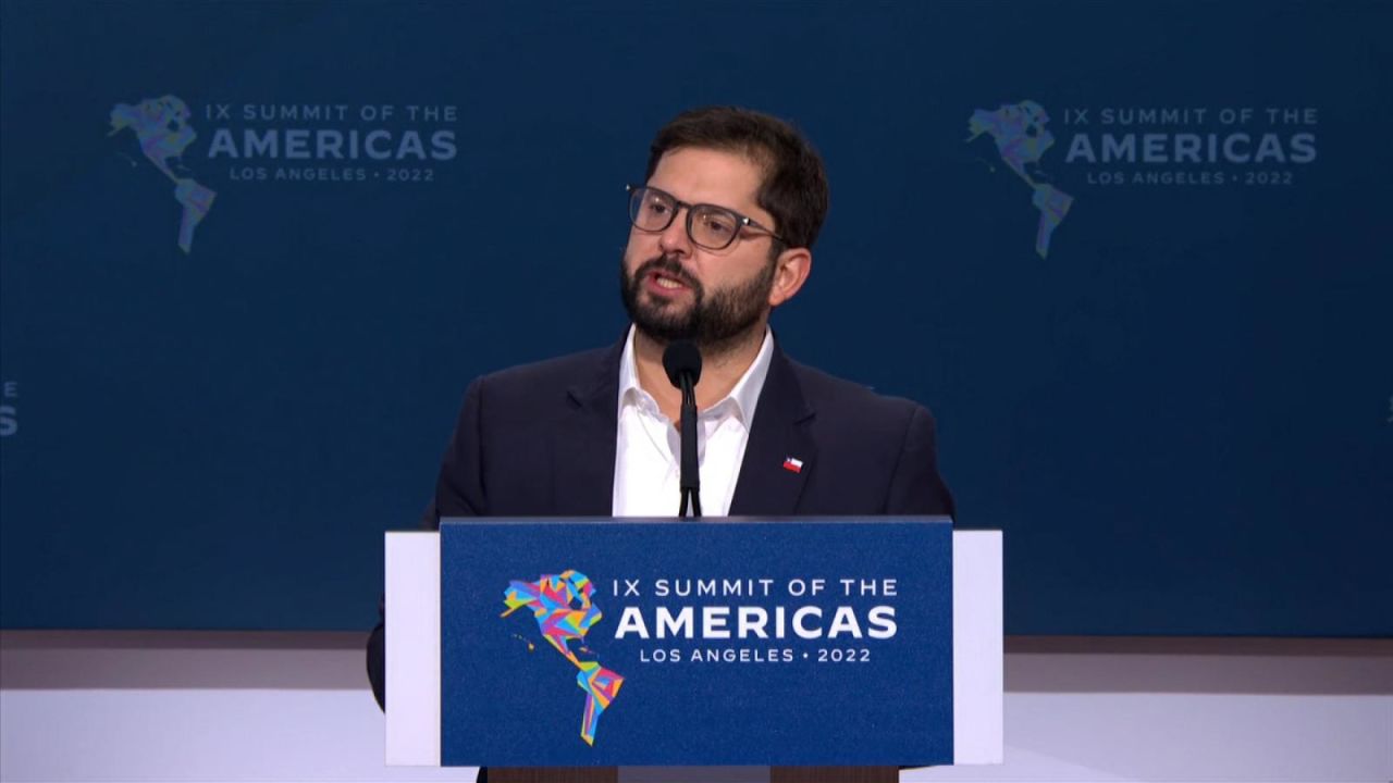 CNNE 1222226 - "no me gusta la exclusion de cuba, venezuela y nicaragua", dijo gabriel boric en  cumbre de las americas