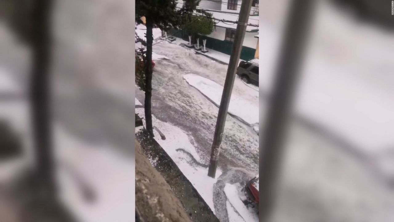 CNNE 1223023 - las imagenes que deja la fuerte granizada en ciudad de mexico