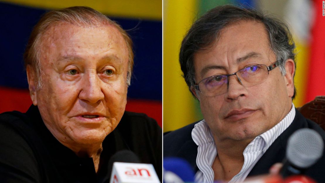 Los candidatos a segunda vuelta Rodolfo Hernández y Gustavo Petro.