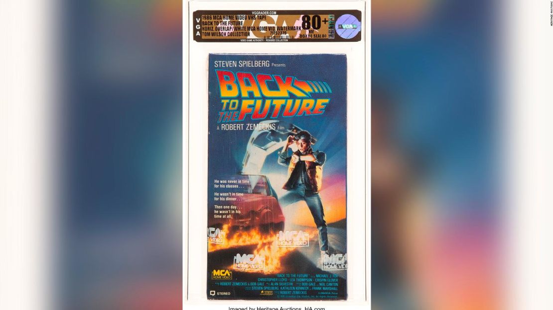 La copia en VHS de "Volver al futuro" que se vendió en US$ 75.000.