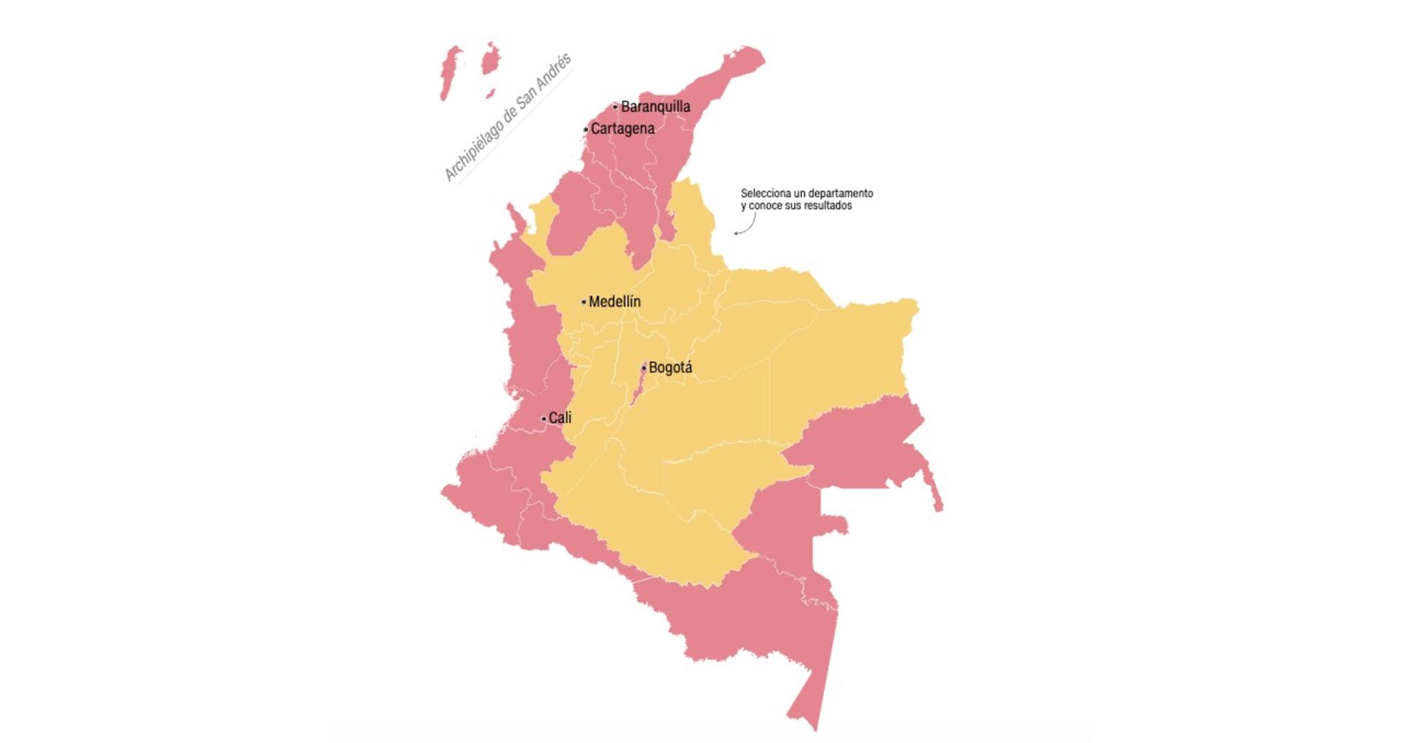 CNNE 1226469 - mapa colombia resultados segunda vuelta elecciones