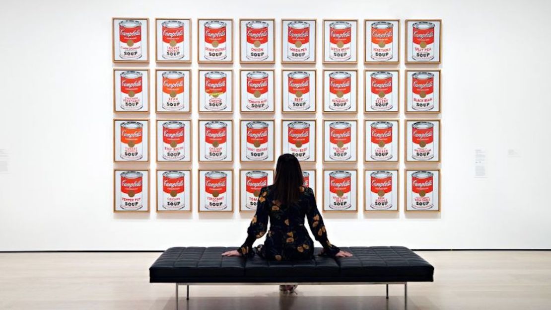 'Latas de sopa Campbell' de Warhol en el MoMA.