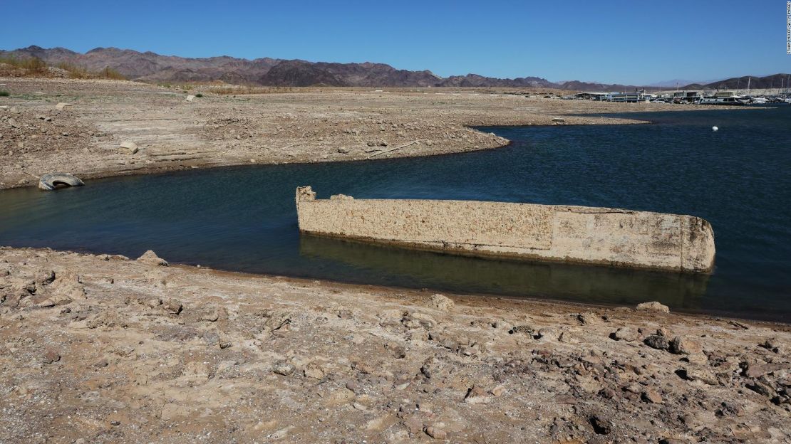 Los niveles del lago Mead están en mínimos históricos, mientras el área experimenta una sequía prolongada.