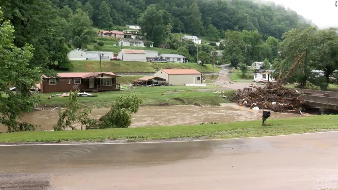 Inundaciones en un lugar remoto del suroeste de Virginia.