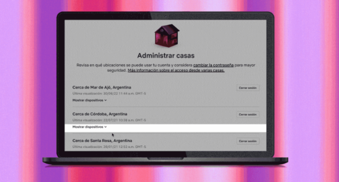 En su anuncio oficial, Netflix mostró cómo se ve la función de "Administrar casas".