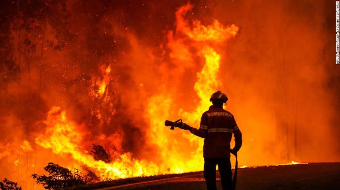 La ola de calor en Portugal ha intensificado una sequía preexistente y ha provocado incendios forestales en el centro del país, incluido el pueblo de Memoria, en el municipio de Leiria.