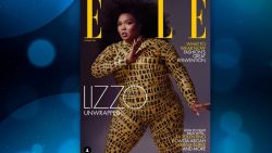 CNNE 1242287 - lizzo posa en una cinta de advertencia para elle uk