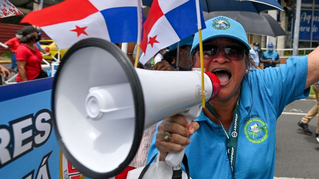 Protesta en Ciudad de Panamá el 25 de julio.