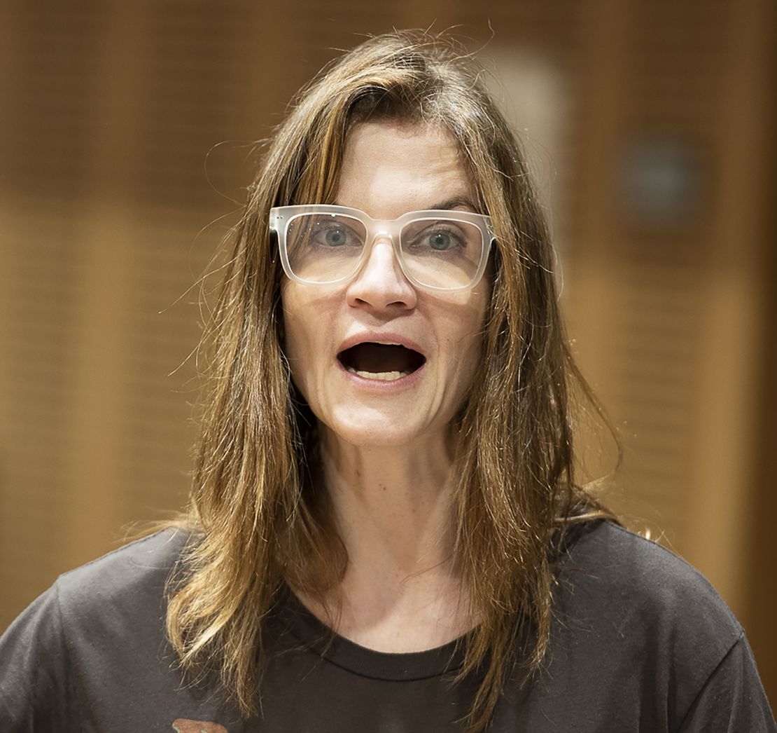 Annie Dutoit, en pleno ensayo de la obra, en el Teatro Colón. (Foto: A. Colombaroli).